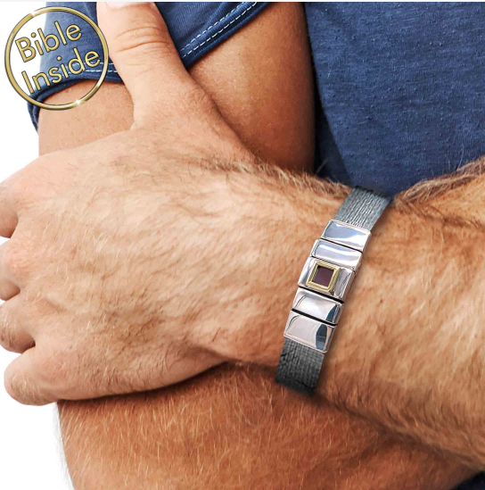 Bible Verse Bracelet Silver Modern Style with Scripture Inside - My Nano Jewelry 